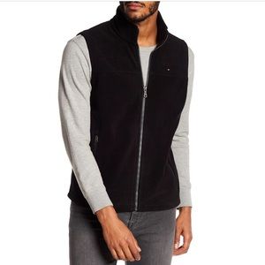 NWT Tommy Hilfiger black fleece vest sz S
